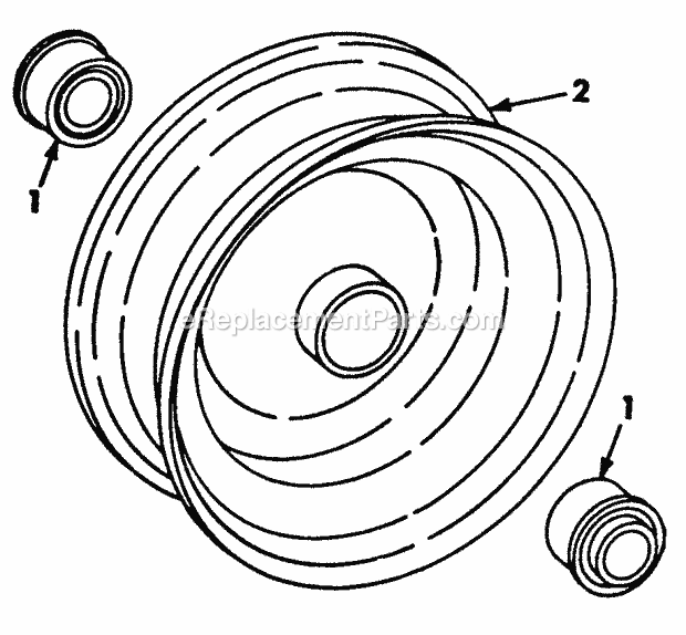 Cub Cadet 73 (2050036U) Garden Tractor Front Wheels Diagram