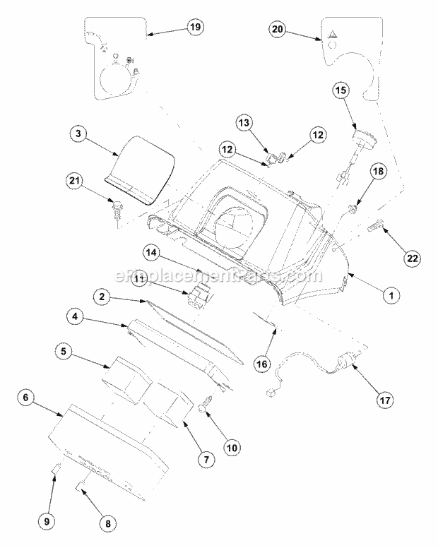 Cub Cadet 7530 (54AF45F-710, 54AH45F-710, 54AN45F-710) Tractor Dash Panel Diagram