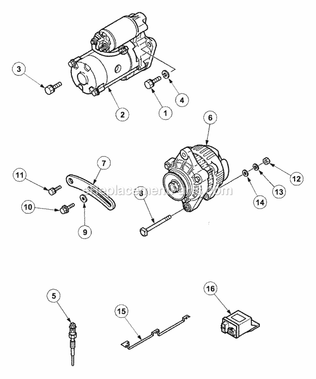 Cub Cadet 7530 (54AF45F-710, 54AH45F-710, 54AN45F-710) Tractor Electrical Equipment Diagram