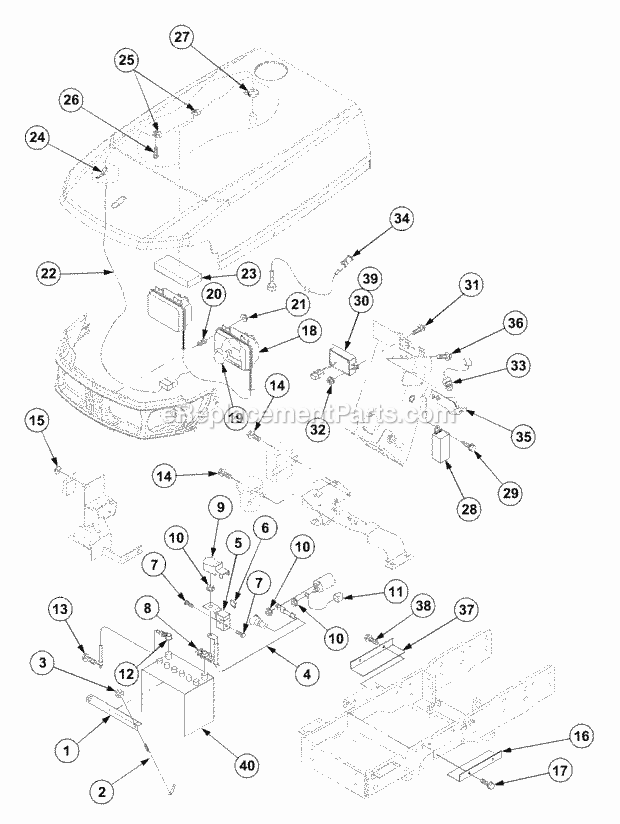 Cub Cadet 7530 (54AF45F-710, 54AH45F-710, 54AN45F-710) Tractor Electrical System (Part 2) Diagram