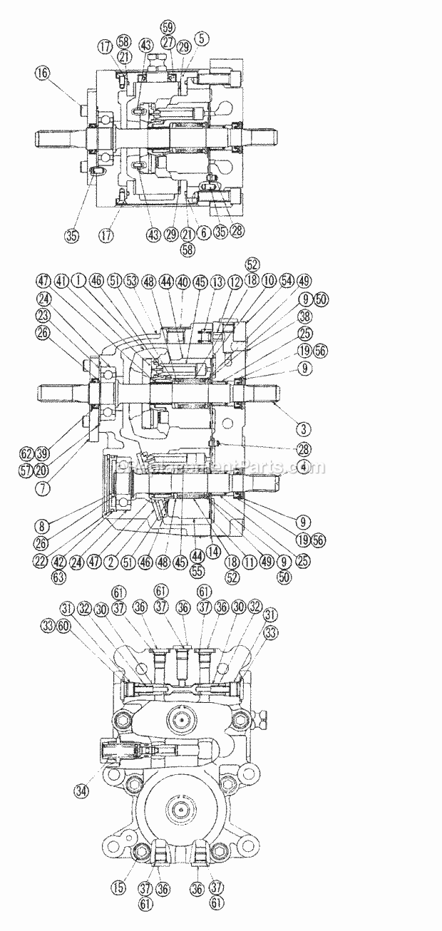 Cub Cadet 7530 (54AF45F-710, 54AH45F-710, 54AN45F-710) Tractor Hst Assembly Diagram