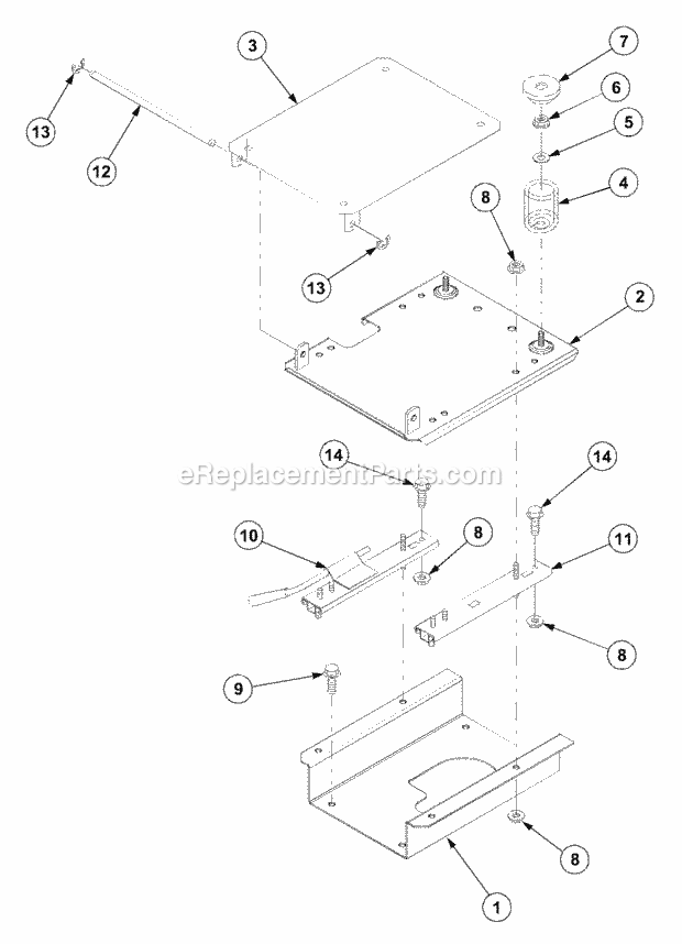 Cub Cadet 7530 (54AF45F-710, 54AH45F-710, 54AN45F-710) Tractor Seat Base Diagram