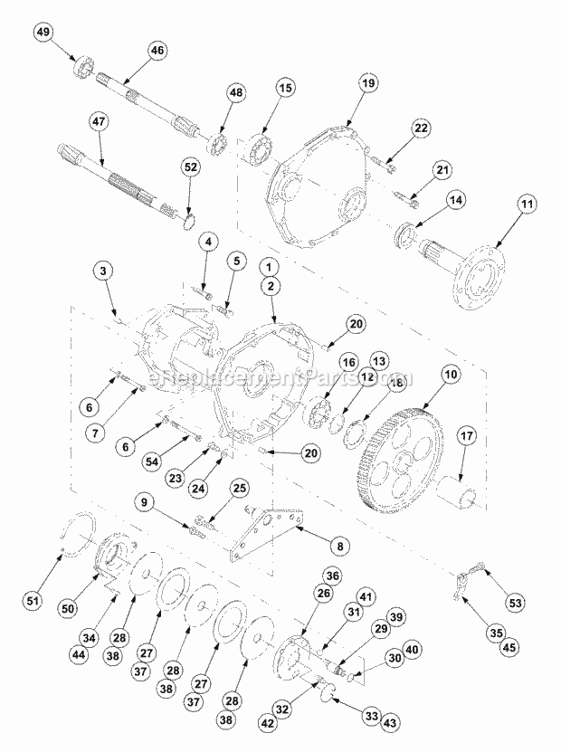 Cub Cadet 7530 (54AF45F-710, 54AH45F-710, 54AN45F-710) Tractor Transmission (Part 8) Diagram