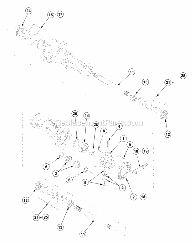 Cub Cadet 7532 (54AF44G-710, 54AH44G-710, 54AN44G-710) Tractor Front Axle (Part 2) Diagram