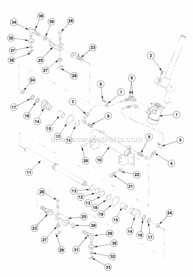 Cub Cadet 7532 (54AF44G-710, 54AH44G-710, 54AN44G-710) Tractor Steering (Part 2) Diagram