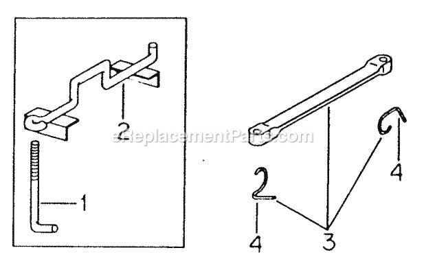 Cub Cadet 800 (2050050U, 2050510U, 2050520U) Garden Tractor Battery Holder Diagram