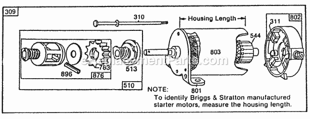 Cub Cadet 804 (137-517100) (1987) Engine B&s 8.0 Hp-190707-0160-01 Part 3 Diagram