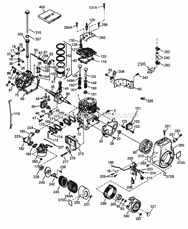 Cub Cadet 826CV (245-315B100) (1995) Engine Engine Assembly Diagram