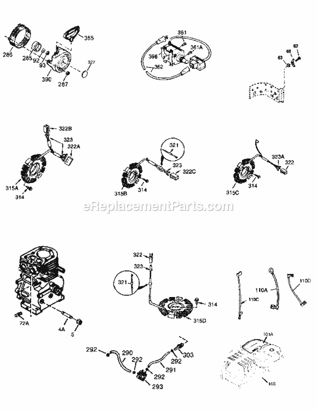 Cub Cadet 828WE (31AE8SST710) (2007) Snow Thrower Electrical Assembly Diagram