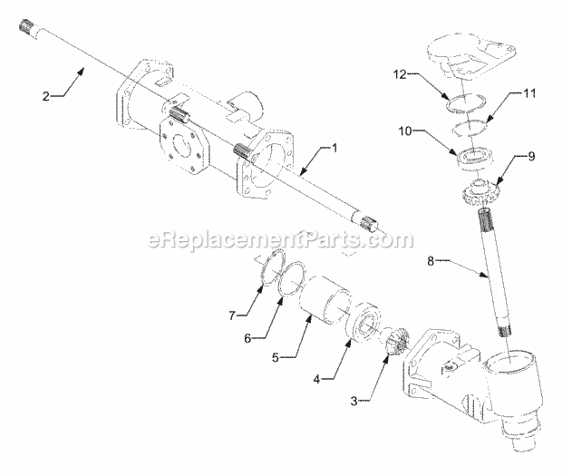 Cub Cadet 8404 (54AJ859-100, 54A-859-100, 54AU859-710, 54AJ85) Tractor Bevel Gear Shaft Group Diagram