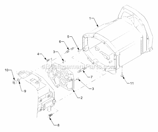 Cub Cadet 8404 (54AJ859-100, 54A-859-100, 54AU859-710, 54AJ85) Tractor Middle Case Group Diagram