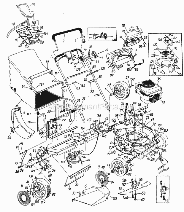 Cub Cadet 848E (120-848E100) (1990) Engine B&s 5 Hp 124707-3169-02 Part 2 Diagram