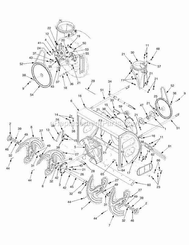 Cub Cadet 933SWE (31AH9P7I710) (2005-2) Snow Thrower Thrower Assembly Diagram