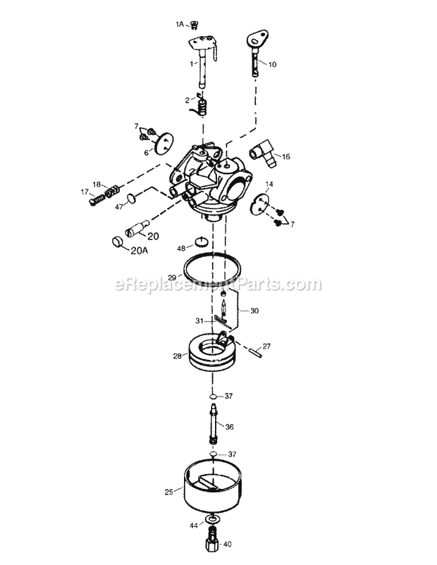 Cub Cadet 933SWE (31AH9P7I710) (2005-2) Snow Thrower Engine Carburetor 933 & 945 Diagram