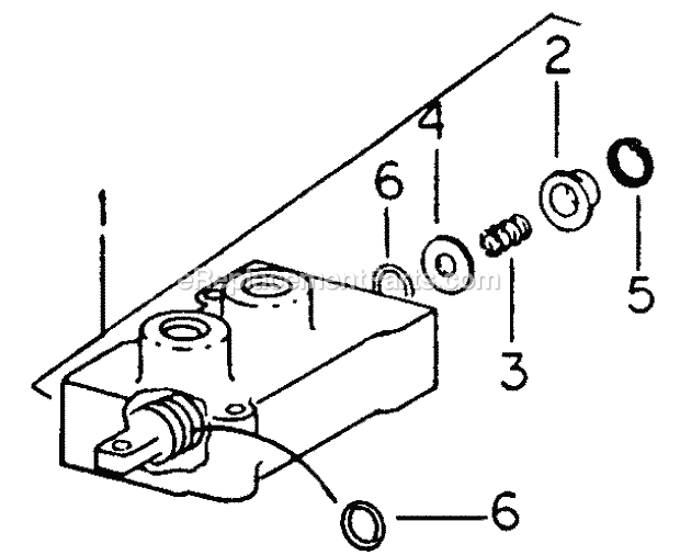Cub Cadet 982 (142-982-100, 143-982-100, 144-982-100, 142-98) Super Garden Tractor Control Valve-4 Way-Victor Fluid Diagram