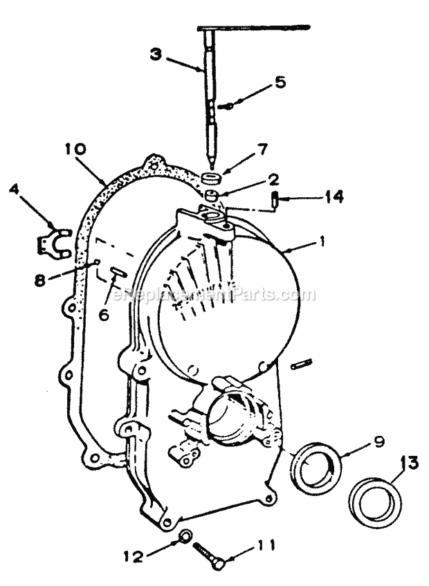 Cub Cadet 982 (142-982-100, 143-982-100, 144-982-100, 142-98) Super Garden Tractor Gear Case Diagram