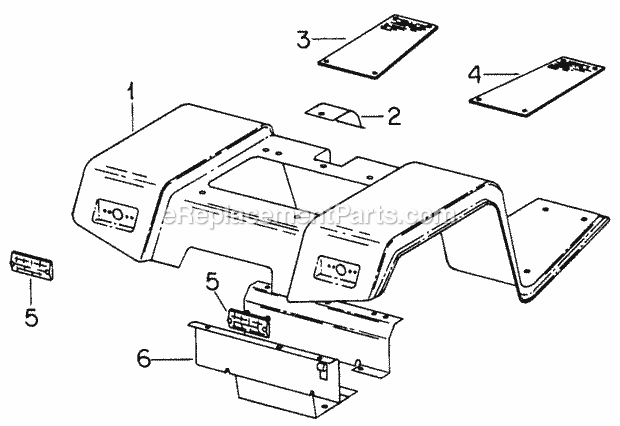 Cub Cadet 984 (142-984-100, 143-984-100, 144-984-100, 142-98) Super Garden Tractor Fenders Diagram