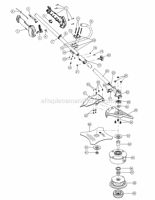 Cub Cadet CC2090 (41ADC90C912, 41ADC90C709) (2010) 41ADC90C Gas String Trimmer General Assembly Diagram