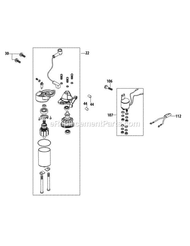 Cub Cadet CC46ES (12AE46JA009, 12AE46JA010) (2012) 12AE46JA Self Propelled Walk Behind Mower 2p70m0d Starter Diagram