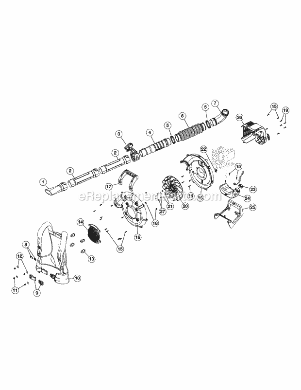 Cub Cadet CC4BP (41BR4BPG912) (2010) 41BR4BPG Gas Blower General Assembly Diagram