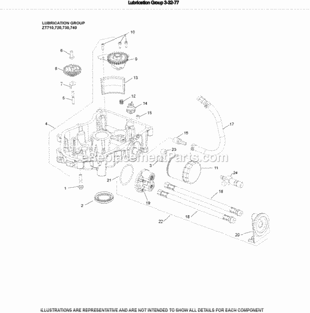 Cub Cadet EZT740-3022 Engine Ezt740-3022 Lubrication Diagram