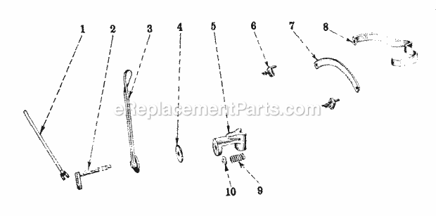 Cub Cadet Farmall Cub Tractor (222501-224704) Farmall, Cub & Ih Cub Lo Boy Control Lever & Supports - Adjustable Friction Load Control Lever Diagram