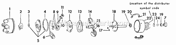 Cub Cadet Farmall Cub Tractor (222501-224704) Farmall, Cub & Ih Cub Lo Boy Distributor - Ih Diagram