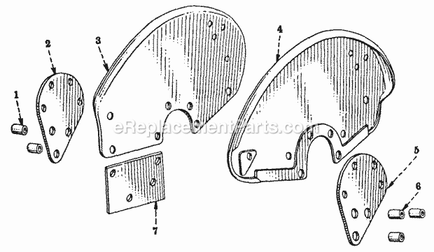 Cub Cadet Farmall Cub Tractor (222501-224704) Farmall, Cub & Ih Cub Lo Boy Rear Fenders and Support Plate Diagram