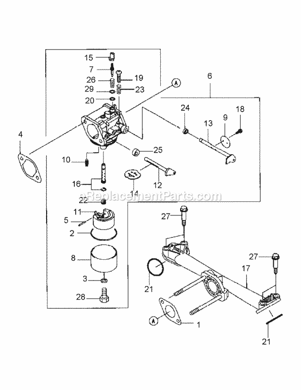 Cub Cadet G1332 (55AI5GMQ750) Wam Wide Area Mower Fh381v-As22 Carburetor Diagram