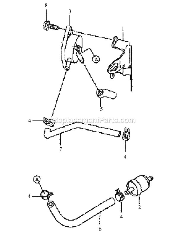 Cub Cadet GF1748 (55AE234M150) Wam Wide Area Mower Fh500v-As02 Fuel Delivery System Diagram