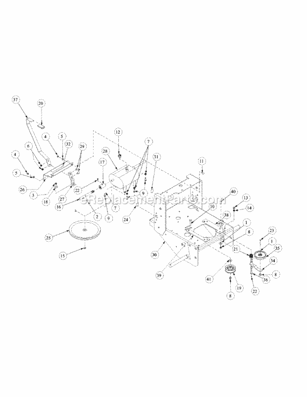 Cub Cadet GF1748 (55AE234M150) Wam Wide Area Mower Deck Assembly Electric Clutch Diagram