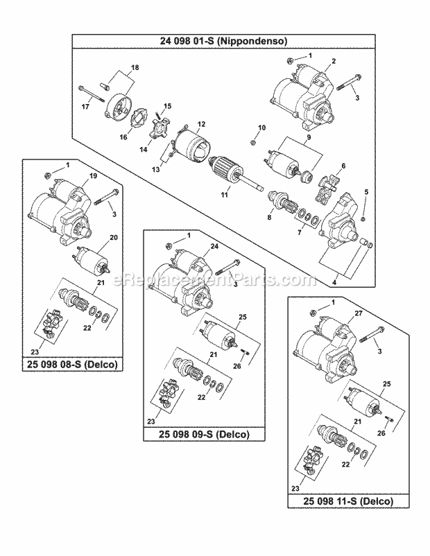 Cub Cadet GT2000 (14W-3DM-010, 14W-3DM-210) (2013) Tractor Kohler Ch640-3051 Starting System Diagram