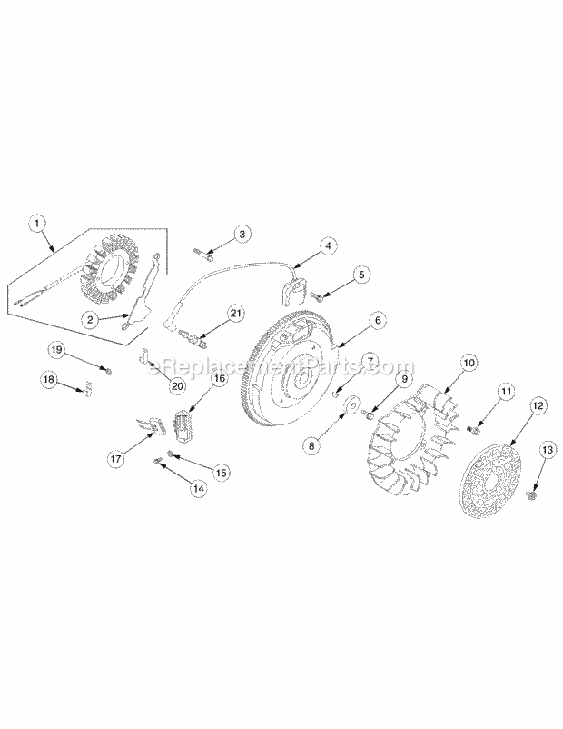 Cub Cadet GT2542 (14A-2D2G710) (2008 & Before) Tractor Ignition, Electrical and Flywheel Mfg Date K016 & After Diagram