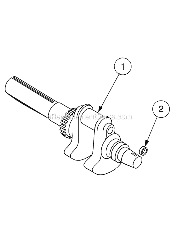 Cub Cadet GT2550 (14A-2E7P710) Tractor Mfg Date K015 - K018 Crankshaft Mfg Date K016 & After Diagram