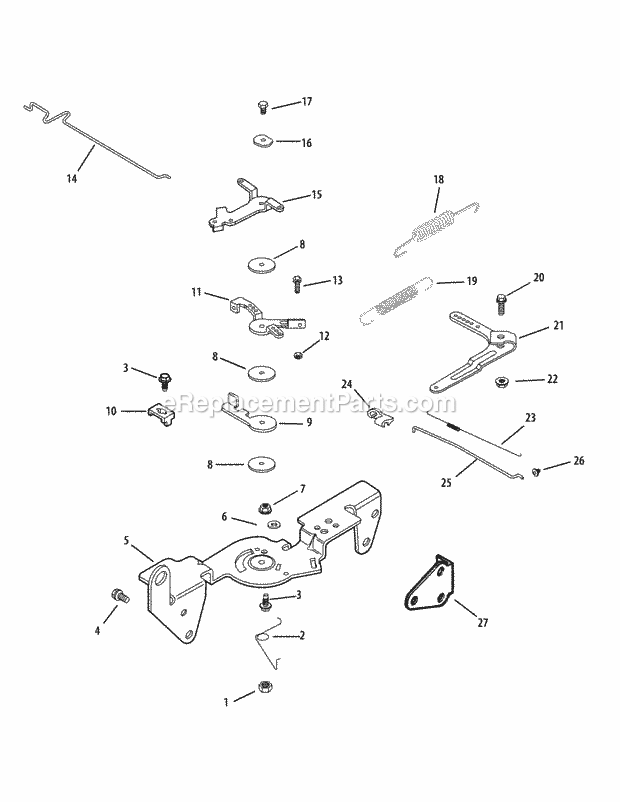 Cub Cadet GTX2100 (14W-3GE-010) (2012) Tractor Kohler Ch680-3034 Engine Controls Diagram