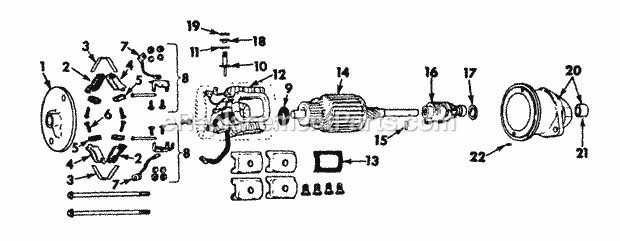 Cub Cadet International Cub Tractor (224705 & Above) Farmall, Cub & Ih Cub Lo Boy Cranking Motor - Delco Remy 12 Volt Diagram