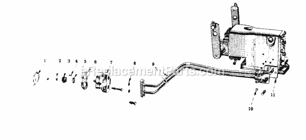 Cub Cadet International Cub Tractor (224705 & Above) Farmall, Cub & Ih Cub Lo Boy Hydraulic Pump & Manifold Tubes Diagram