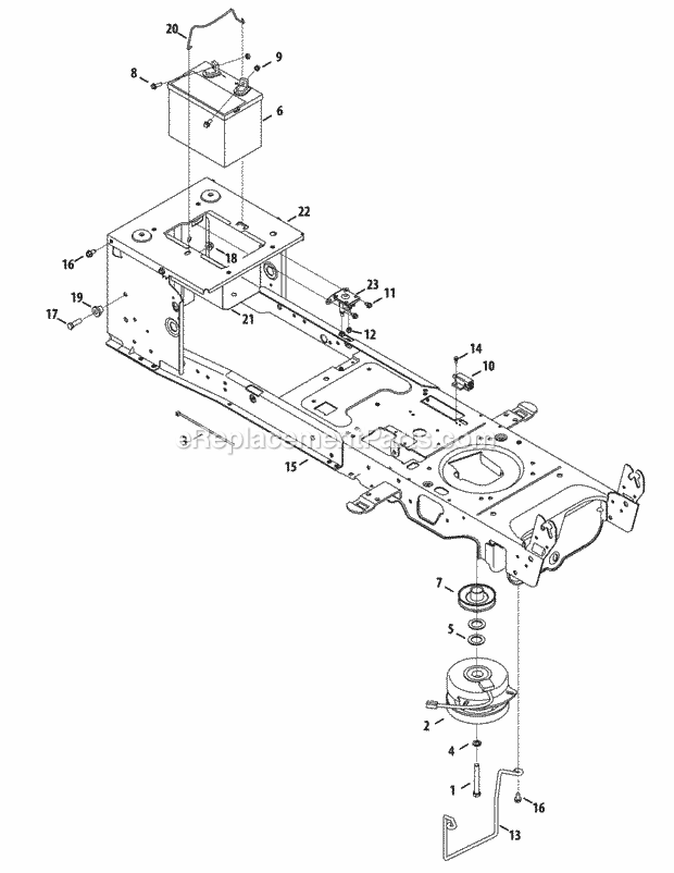 Cub Cadet LTX1046 (13WP91AT010) (2010) Tractor Frame, Electrical & Pto Diagram