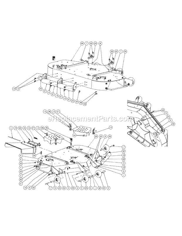 Cub Cadet M48-KH (53AH8CT2050) Tank 25HP Kohler Fabricated Cutter Deck 48 (2009) Diagram