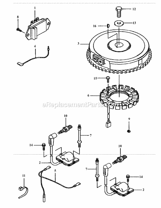 Cub Cadet M48-KWS (53AB5D4M150) Tank 17 Hp Kawasaki Fh500v-Cs14 Electric Equipment Diagram