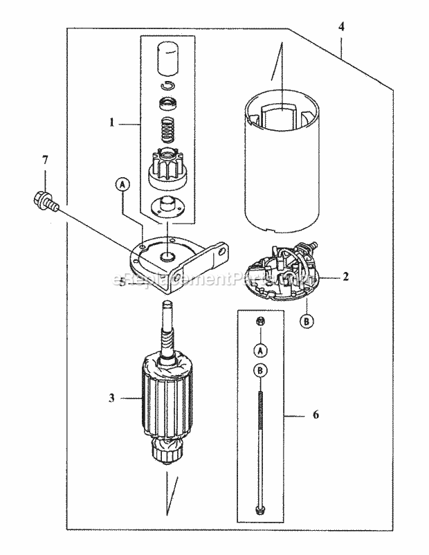 Cub Cadet M48-KWS (53AB5D4M150) Tank 17 Hp Kawasaki Fh500v-Cs14 Starter Diagram