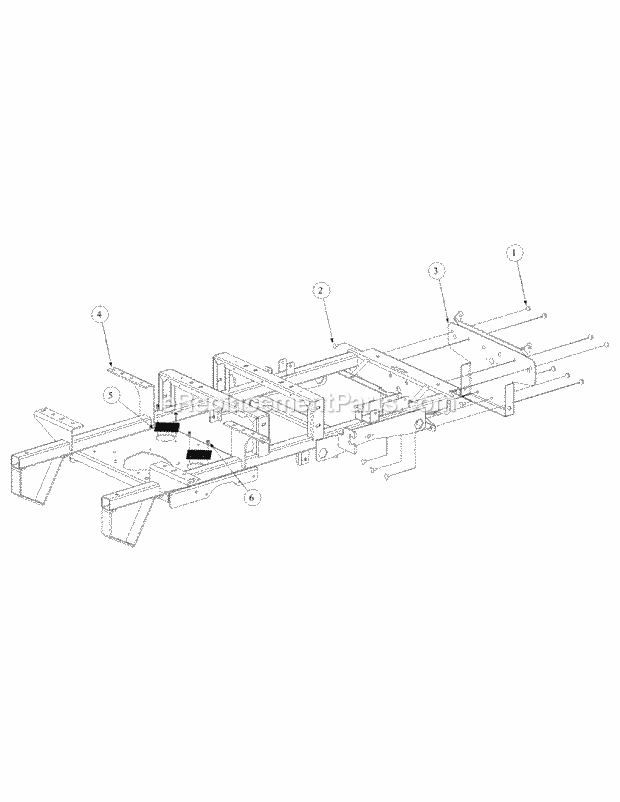 Cub Cadet M48-KWS (53AB5D4M150) Tank 17 Hp Kawasaki Frame Assembly Diagram