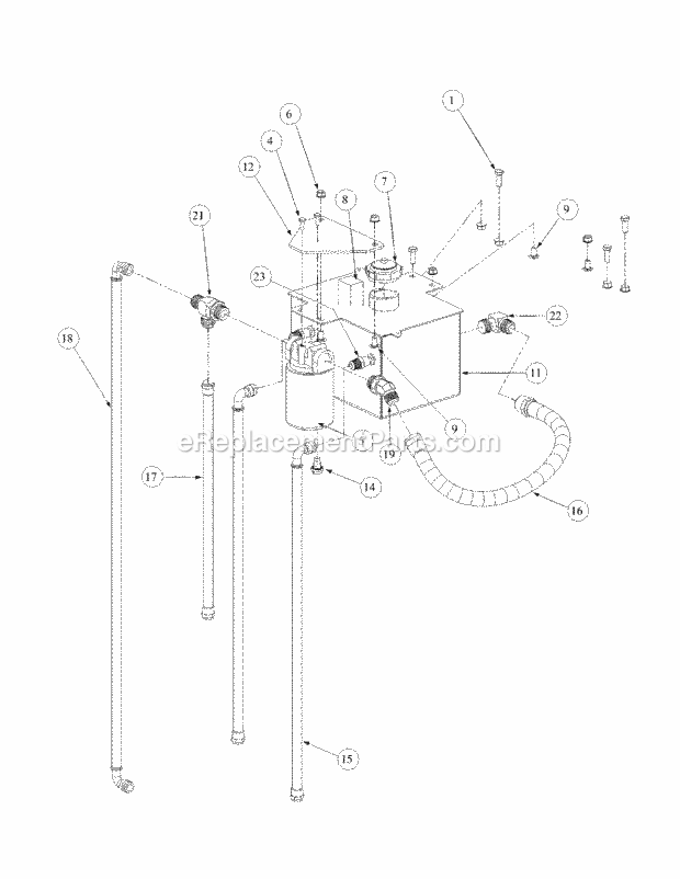 Cub Cadet M48-KWS (53AB5D4M150) Tank 17 Hp Kawasaki Hydro Pump Assembly Diagram