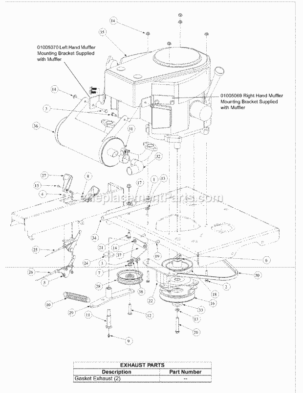 Cub Cadet M48-KWS (53AB5D4M150) Tank 17 Hp Kawasaki Kawasaki Engine Assembly Diagram