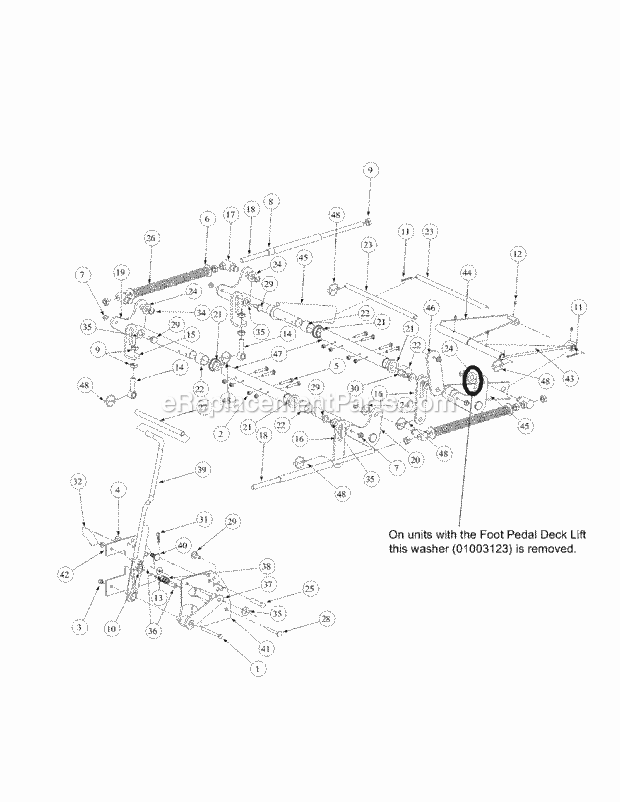 Cub Cadet M48-KWS (53AB5D4M150) Tank 17 Hp Kawasaki Lift Assembly Diagram