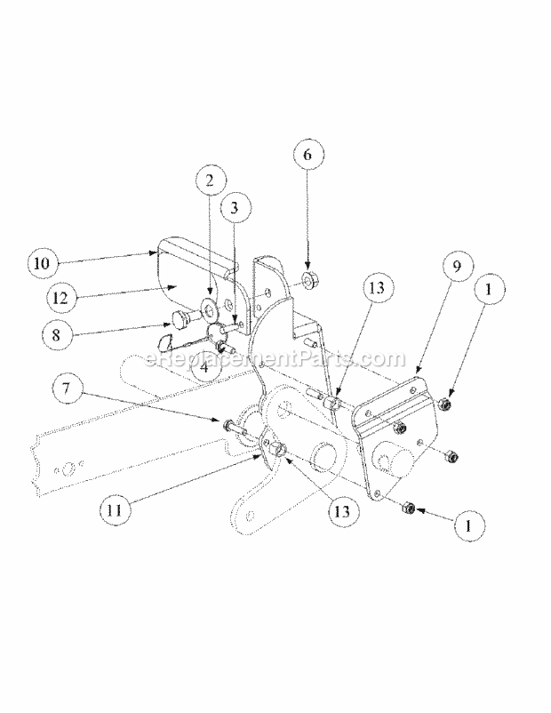 Cub Cadet M48-KWS (53AB5D4M150) Tank 17 Hp Kawasaki Optional Foot Pedal Deck Lift Diagram