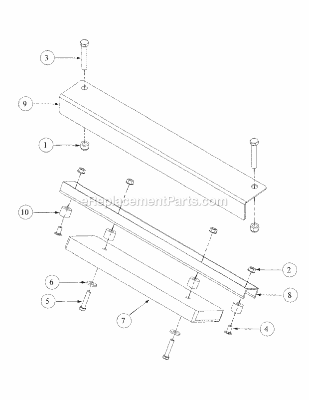 Cub Cadet M48-KWS (53AB5D4M150) Tank 17 Hp Kawasaki Rear Bumper Diagram