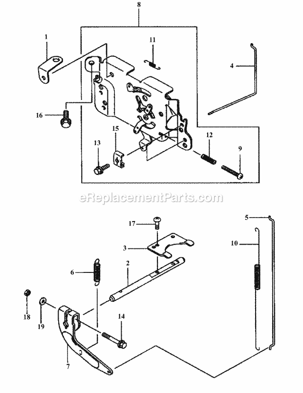 Cub Cadet M48-KWS (53AB5D4M150) Tank 17 Hp Kawasaki Fh500v-Cs14 Control Equipment Diagram