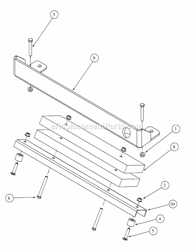 Cub Cadet M60-KHEFI (53AB5HEX750) Tank 28 Hp Efi Kohler Rear Bumper (April 2004 & Prior) Diagram