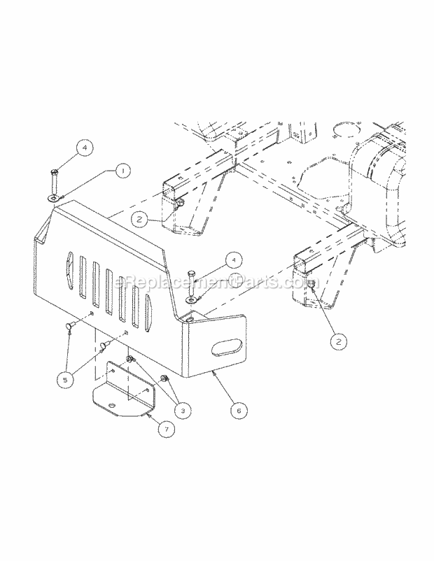 Cub Cadet M60-KW (53AI8CT6050) (2009 & Before) Tank 31HP Kawasaki V-Twin Ohv Rear Bumper Diagram